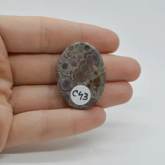 Cabochon Jasp Asteroid 34x25x6mm C43, imagine 2