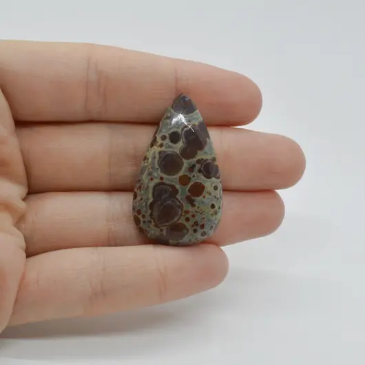 Cabochon Jasp Asteroid 36x21x6mm C35