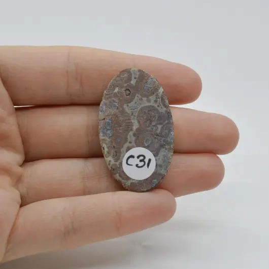 Cabochon Jasp Asteroid 39x23x6mm C31, imagine 2