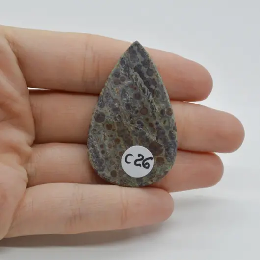 Cabochon Jasp Asteroid 46x28x6mm C26, imagine 2