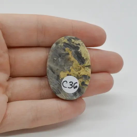 Cabochon Jasp Cawanit 37x26x6mm C36, imagine 2