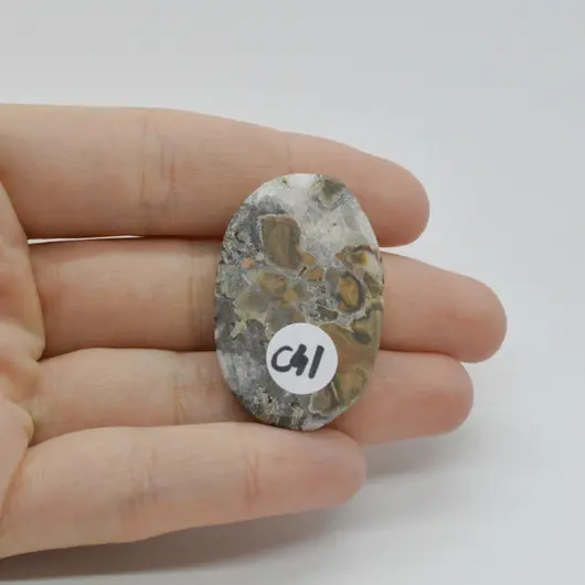 Cabochon Jasp Cobra 37x24x7mm C41, imagine 2