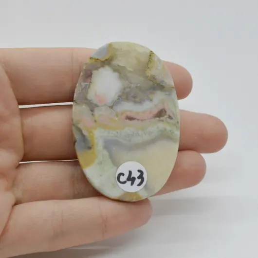 Cabochon Jasp Cobra 53x35x7mm C43, imagine 2