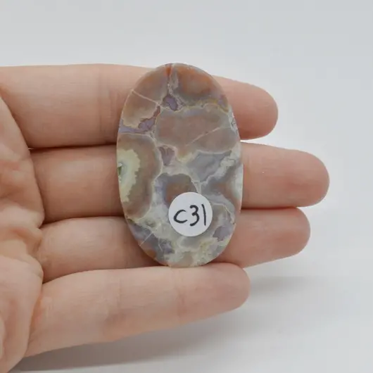 Cabochon Jasp Coffee 46x28x6mm C31, imagine 2