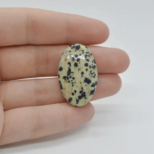 Cabochon Jasp Dalmatian 31x20x6mm C75