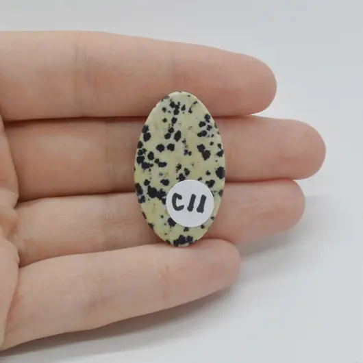Cabochon Jasp Dalmatian 33x19x7mm C11, imagine 2