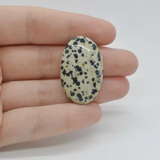 Cabochon Jasp Dalmatian 33x20x6mm C54