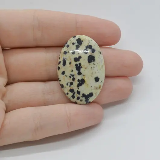 Cabochon Jasp Dalmatian 34x23x6mm C3