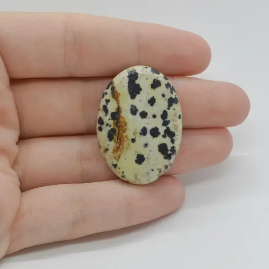 Cabochon Jasp Dalmatian 34x25x5mm C115
