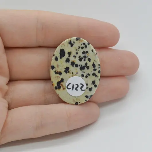 Cabochon Jasp Dalmatian 34x25x6mm C122, imagine 2