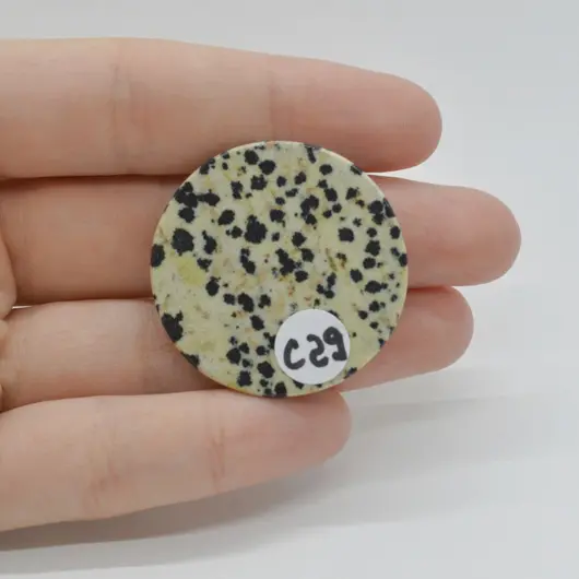 Cabochon Jasp Dalmatian 34x34x5mm C29, imagine 2