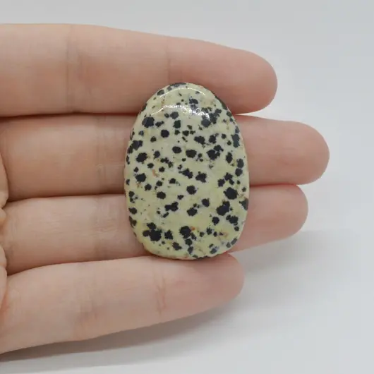 Cabochon Jasp Dalmatian 36x25x5mm C28