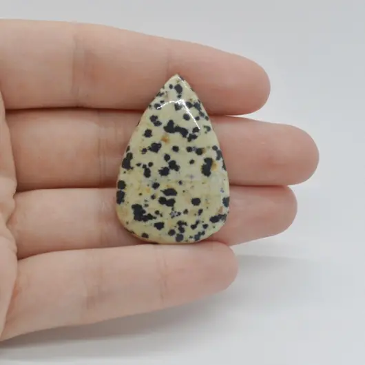 Cabochon Jasp Dalmatian 37x24x5mm C50
