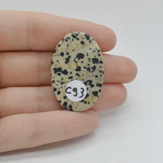 Cabochon Jasp Dalmatian 37x25x6mm C93, imagine 2