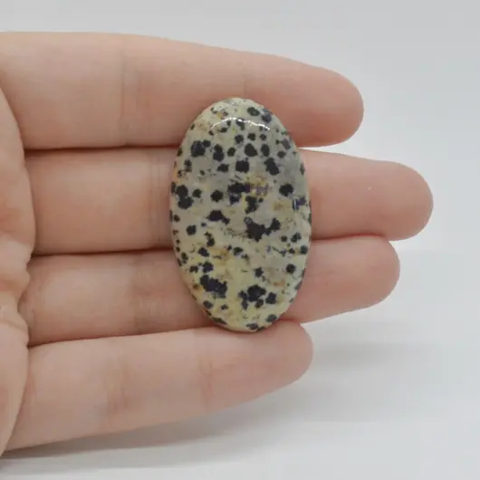 Cabochon Jasp Dalmatian 38x23x7mm C82