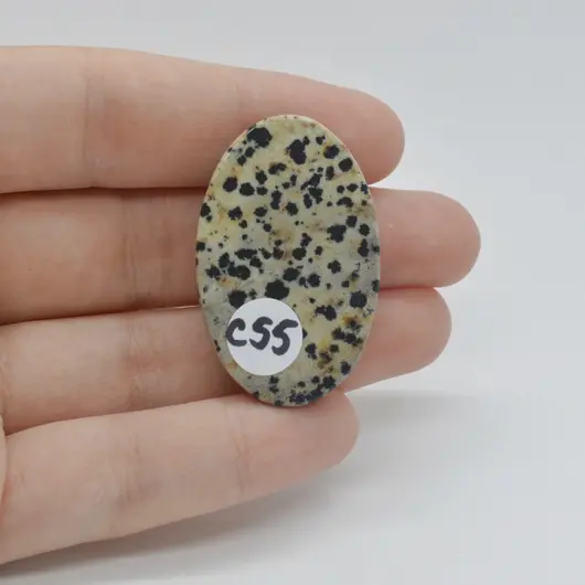 Cabochon Jasp Dalmatian 38x24x7mm C55, imagine 2