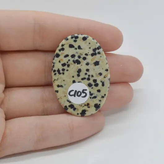 Cabochon Jasp Dalmatian 38x27x6mm C105, imagine 2