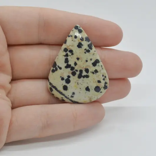 Cabochon Jasp Dalmatian 39x30x5mm C76