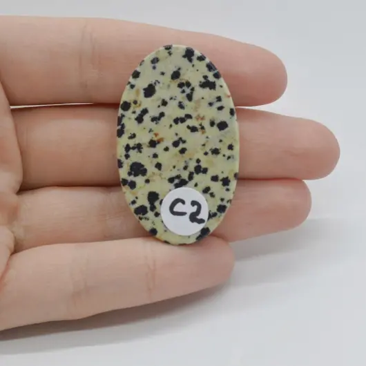 Cabochon Jasp Dalmatian 42x26x7mm C2, imagine 2