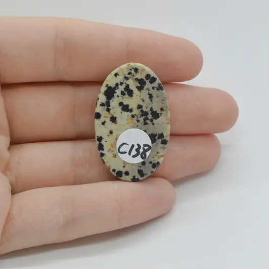 Cabochon Jasp Dalmatian 34x22x6mm C138, imagine 2