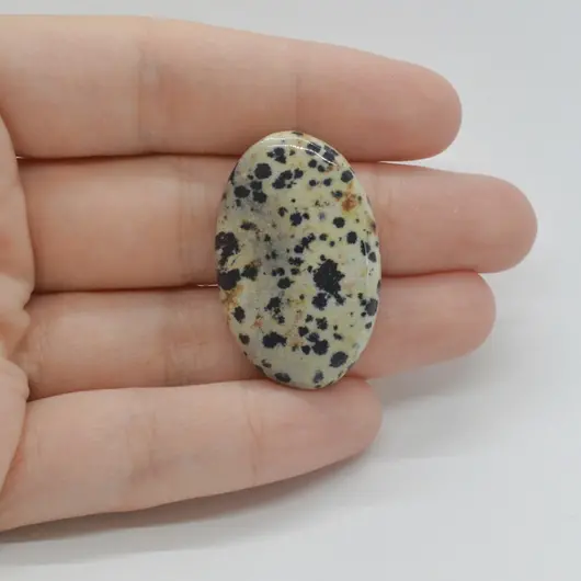 Cabochon Jasp Dalmatian 34x22x6mm C138