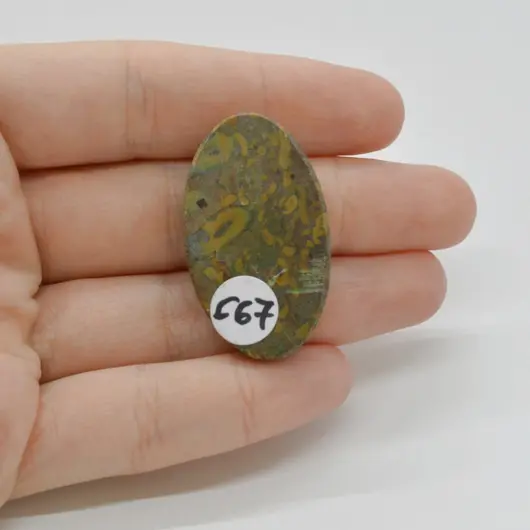 Cabochon Jasp Fruity 37x22x6mm C67, imagine 2
