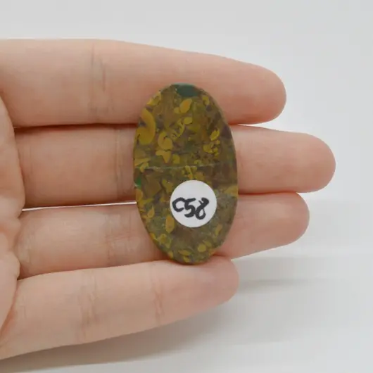 Cabochon Jasp Fruity 39x22x5mm C58, imagine 2