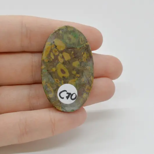 Cabochon Jasp Fruity 43x27x5mm C70, imagine 2
