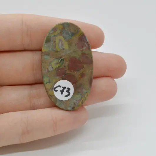 Cabochon Jasp Fruity 44x26x5mm C73, imagine 2