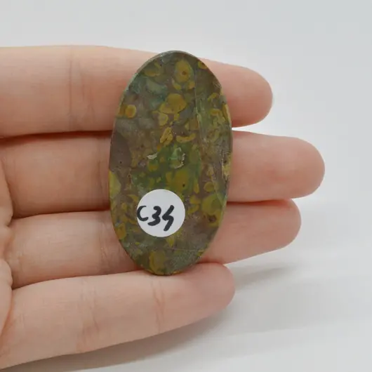 Cabochon Jasp Fruity 47x25x6mm C34, imagine 2