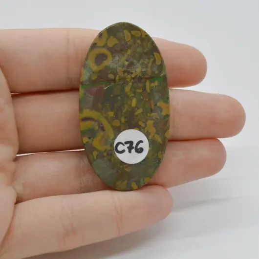 Cabochon Jasp Fruity 49x26x5mm C76, imagine 2