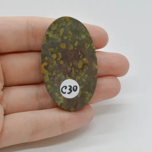 Cabochon Jasp Fruity 49x29x6mm C30, imagine 2