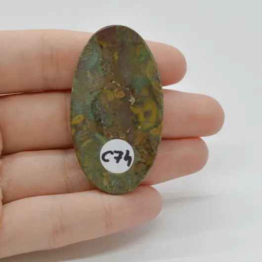 Cabochon Jasp Fruity 50x27x6mm C74, imagine 2