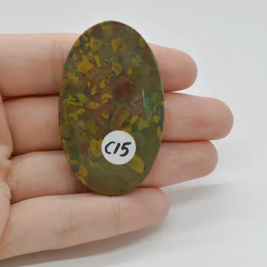 Cabochon Jasp Fruity 51x31x6mm C15, imagine 2