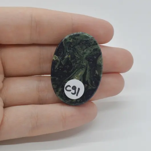 Cabochon Jasp Kambaba 37x26x6mm C91, imagine 2