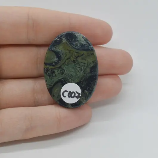 Cabochon Jasp Kambaba 38x27x6mm C107, imagine 2