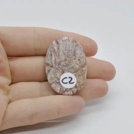 Cabochon Jasp Leopard 2 38x25x6mm C2, imagine 2