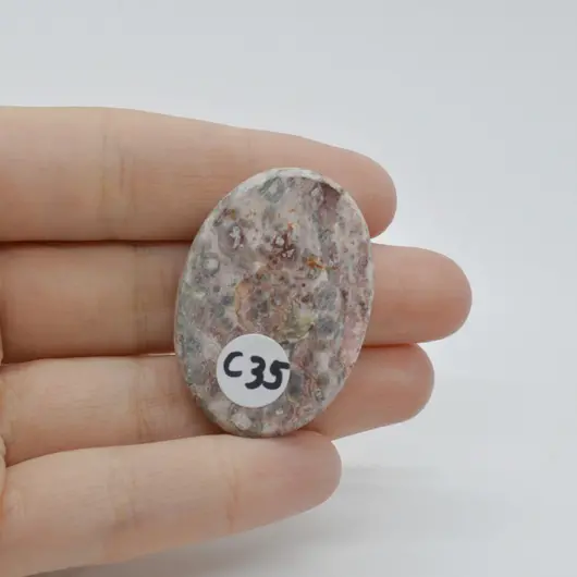 Cabochon Jasp Leopard 2 38x26x6mm C35, imagine 2