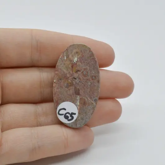 Cabochon Jasp Leopard 2 40x22x8mm C65, imagine 2