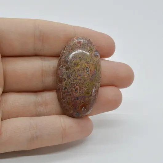 Cabochon Jasp Leopard 2 40x22x8mm C65