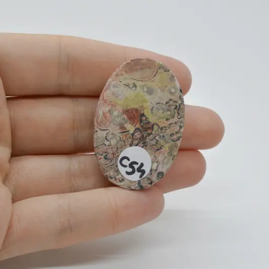 Cabochon Jasp Leopard 2 40x26x7mm C54, imagine 2