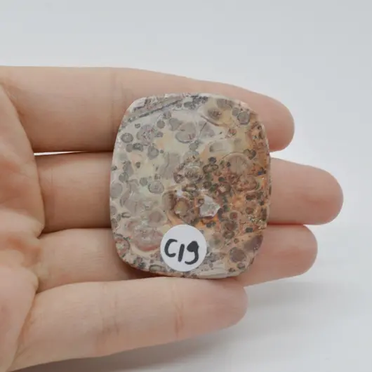 Cabochon Jasp Leopard 2 41x35x6mm C19, imagine 2