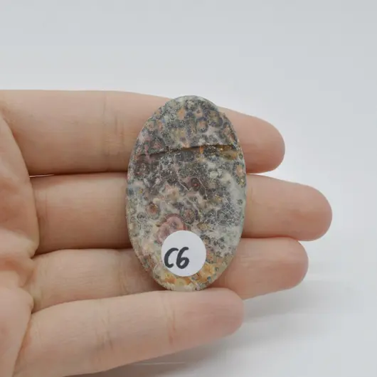 Cabochon Jasp Leopard 2 44x27x6mm C6, imagine 2