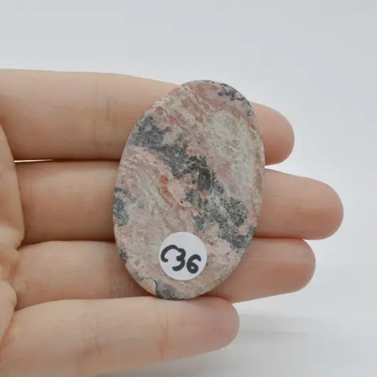 Cabochon Jasp Leopard 2 46x30x6mm C36, imagine 2