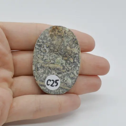 Cabochon Jasp Leopard 2 46x32x7mm C25, imagine 2