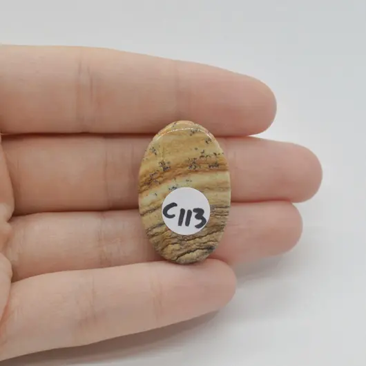 Cabochon Jasp Peisaj 30x19x6mm C113, imagine 2