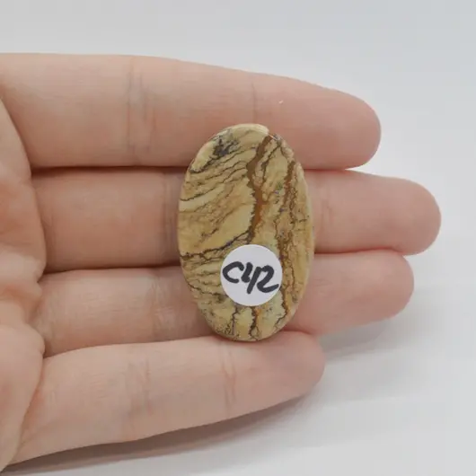 Cabochon Jasp Peisaj 36x22x9mm C42, imagine 2
