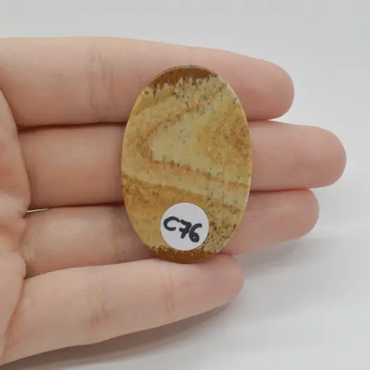 Cabochon Jasp Peisaj 41x27x5mm C76, imagine 2