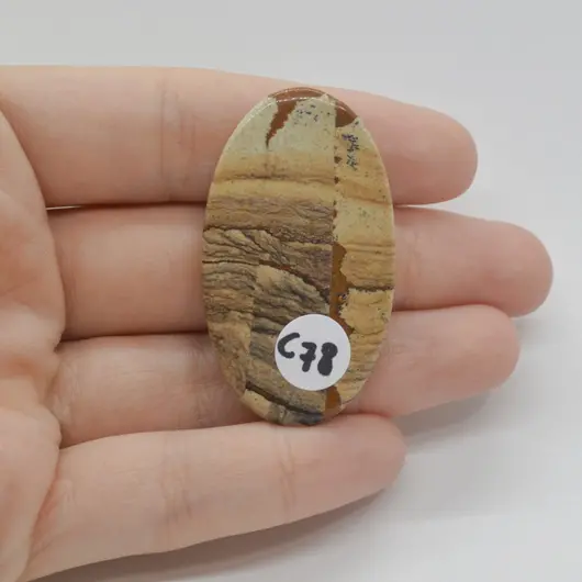 Cabochon Jasp Peisaj 45x26x5mm C78, imagine 2