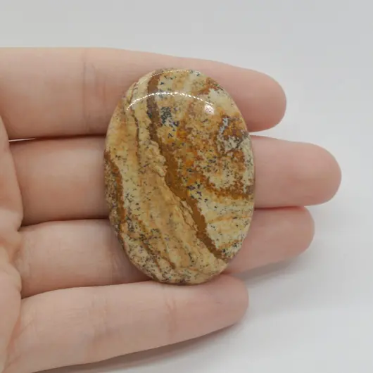 Cabochon Jasp Peisaj 45x31x5mm C117